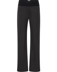St. Agni - Splice Paneled Wool-Blend Pants - Lyst