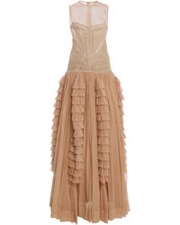 Ulla Johnson - Orla Crochet And Tulle Maxi Dress - Lyst