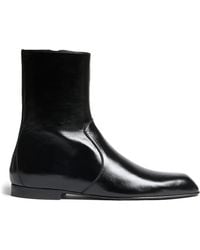 KHAITE - Colt Leather Ankle Boots - Lyst