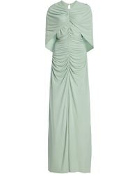 Kallmeyer - Matilda Ruched Jersey Cape Gown - Lyst