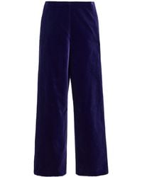 Colleen Allen - Tailored Velvet Wide-Leg Pants - Lyst
