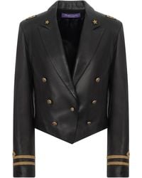 Ralph Lauren - Helaine Embroidered Leather Jacket - Lyst