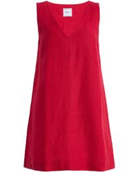 With Nothing Underneath - Exclusive Sloane Linen Mini Dress - Lyst