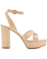 Gianvito Rossi - Sabrina Haiti Raffia Sandals - Lyst