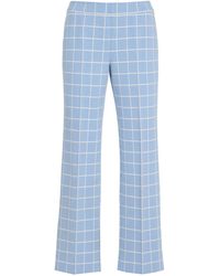 High Sport - Louis Windowpane Cotton-Blend Knit Cropped Pants - Lyst