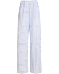 TOTEME - Monogram Cotton-Blend Pj Bottoms - Lyst