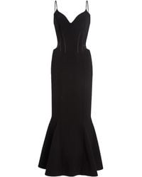 Givenchy - Knitted Ruffled Midi Dress - Lyst
