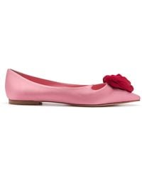Roger Vivier - I Love Vivier Rose Satin Ballet Flats - Lyst