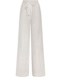 ANDRES OTALORA - Tamu Mia Mid-Rise Cotton-Jacquard Wide-Leg Pants - Lyst