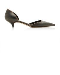 The Row - Liisa Kitten Leather D'Orsay Pumps - Lyst