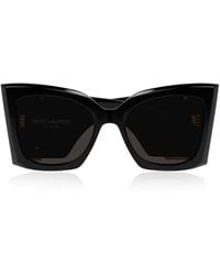 Saint Laurent - Blaze Sl M119 Cat-eye Black Sunglasses - Lyst