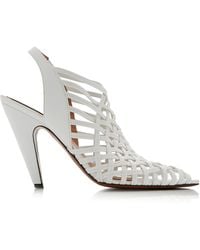 Stella McCartney - Spur Woven Vegan-Leather Pumps - Lyst