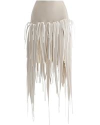Maticevski - Blitz Fringed Midi Skirt - Lyst