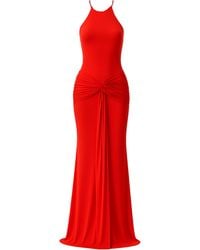 The New Arrivals Ilkyaz Ozel - Euphorie Open-Back Gathered Jersey Gown - Lyst