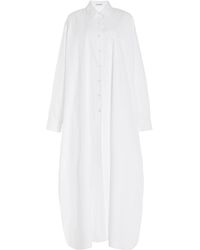 Frankie Shop - Avery Oversized Cotton-blend Maxi Shirt Dress - Lyst