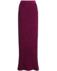 DIOTIMA - Spice Crystal-Embellished Cotton-Blend Knit Maxi Skirt - Lyst