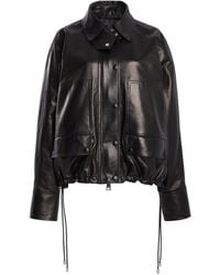Brandon Maxwell - The Harper Leather Balloon Jacket - Lyst