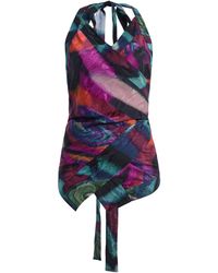 Dries Van Noten - Cussia Printed Moiré Top - Lyst