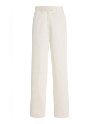 The Row - Neriah Cotton-Blend Straight-Leg Pants - Lyst