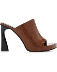 Stella McCartney - Elsa Croc-Effect Vegan Leather Mules - Lyst