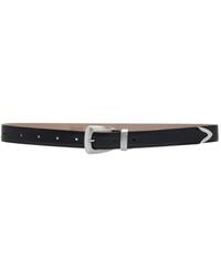 KHAITE - Benny Slim Leather Belt - Lyst
