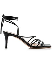 Gianvito Rossi - Lace-Up Leather Sandals - Lyst