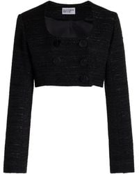 Matthew Bruch - Apron Double-breasted Tweed Top - Lyst