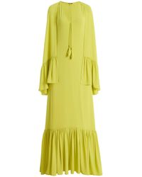 Alexis - Francina Crepe Cape Dress - Lyst