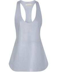 Zimmermann - Natura Scooped Leather Tank Top - Lyst