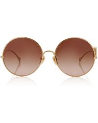 Chloé - Iconic Round-frame Metal Sunglasses - Lyst