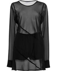 Sloan - Exclusive Georgette Mini Dress With Shorts - Lyst