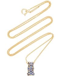 Lauren X Khoo - 18k Yellow-gold And Blue Sapphire Gummy Bear Necklace - Lyst