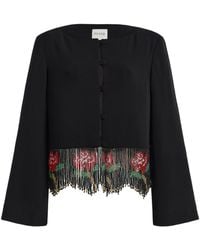 Posse - Exclusive Rosanna Embellished Crepe Top - Lyst