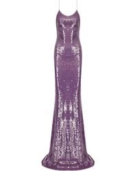 The New Arrivals Ilkyaz Ozel - Gwyneth Sequined Crepe Maxi Dress - Lyst