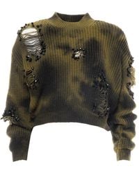 DES_PHEMMES - Tie Dye Maxi Wool Pullover - Lyst