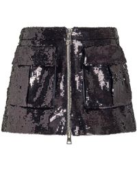 Brandon Maxwell - Sterling Sequined Cargo Mini Skirt - Lyst