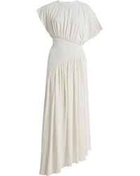 Rabanne - Gathered Jersey Maxi Dress - Lyst