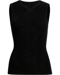 KHAITE - Renato Sheer-Knit Wool-Blend Top - Lyst