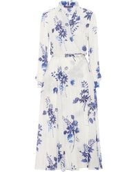 Ralph Lauren - Aniyah Wrapped Floral Midi Dress - Lyst