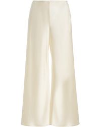 Leset - Barb Bias Satin Wide-leg Pants - Lyst
