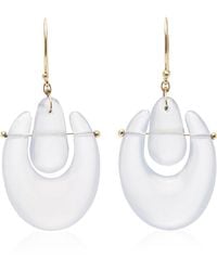 Ten Thousand Things - Small O'keefe 18k Yellow Gold Chalcedony Earrings - Lyst