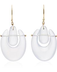 Ten Thousand Things - Small O'keefe 18k Yellow Gold Chalcedony Earrings - Lyst