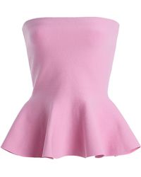 High Sport - Eric Wool Peplum Top - Lyst