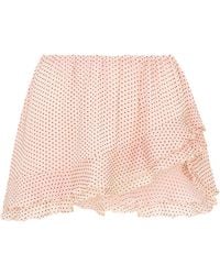 LoveShackFancy - Renza Ruffled Chiffon Mini Skirt - Lyst