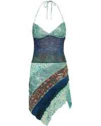 Siedres - Nera Asymmetric Patchwork Mini Dress - Lyst