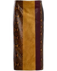 Proenza Schouler - Sirine Pieced Leather Midi Skirt - Lyst
