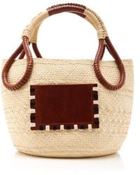 Johanna Ortiz - Leather-trimmed Palm Tote Bag - Lyst