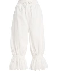 STAUD - Renzo Cropped Cotton Pants - Lyst