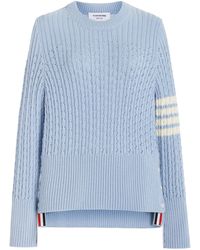 Thom Browne - Pointelle-knit Wool Sweater - Lyst