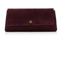 KHAITE - Audrey Suede Clutch - Lyst